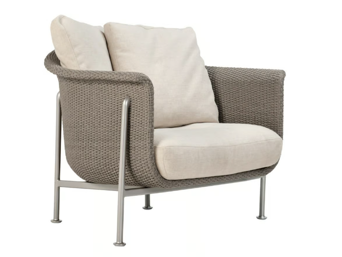 GINA GRANDE - Polyolefin yarn ropes lounge armchair _ JANUS et Cie